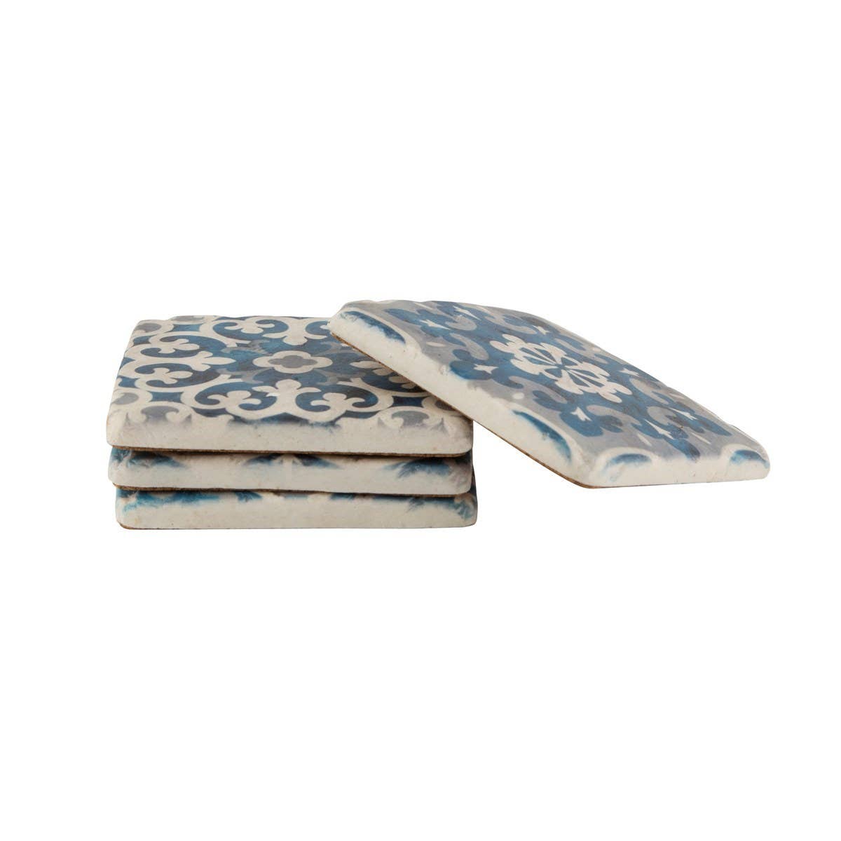 Mediterranean Mosaic Santorini coasters - set of 4