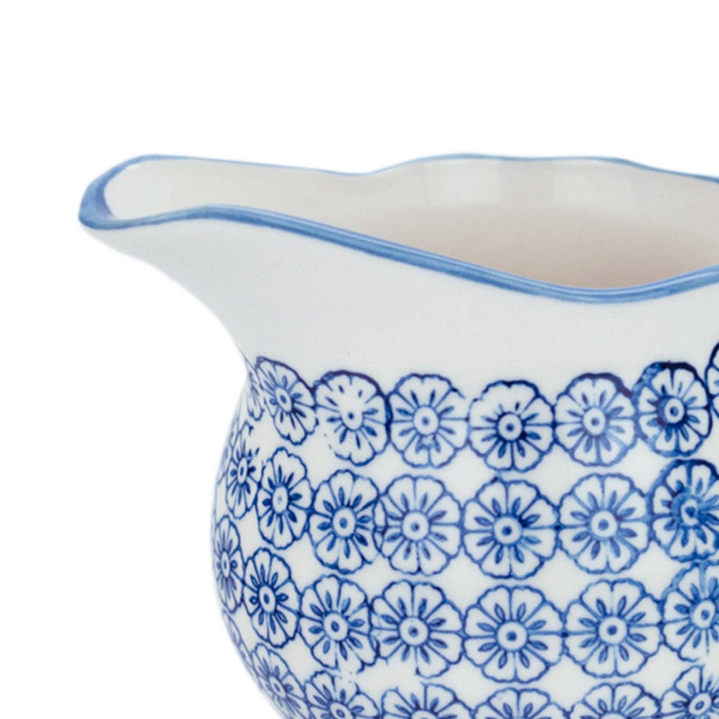 Blue flower patterned jug