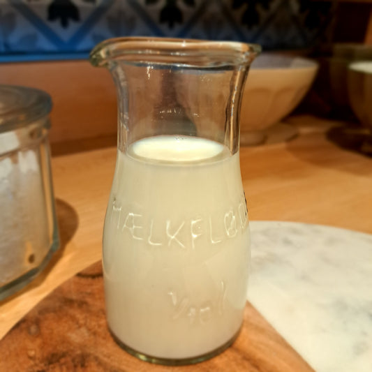 Glass milk bottle jug