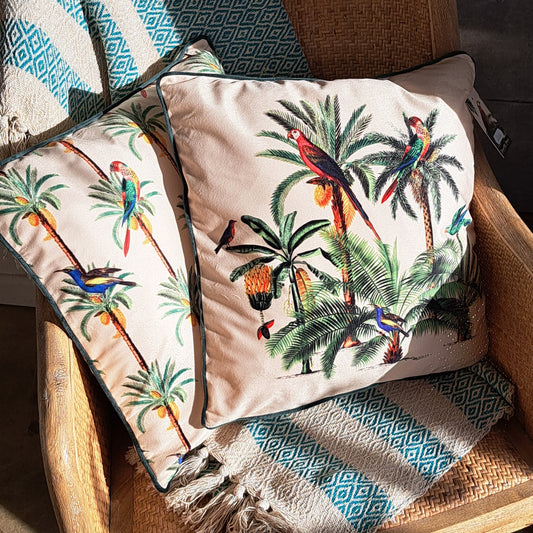 Parrot and Palm cushion
