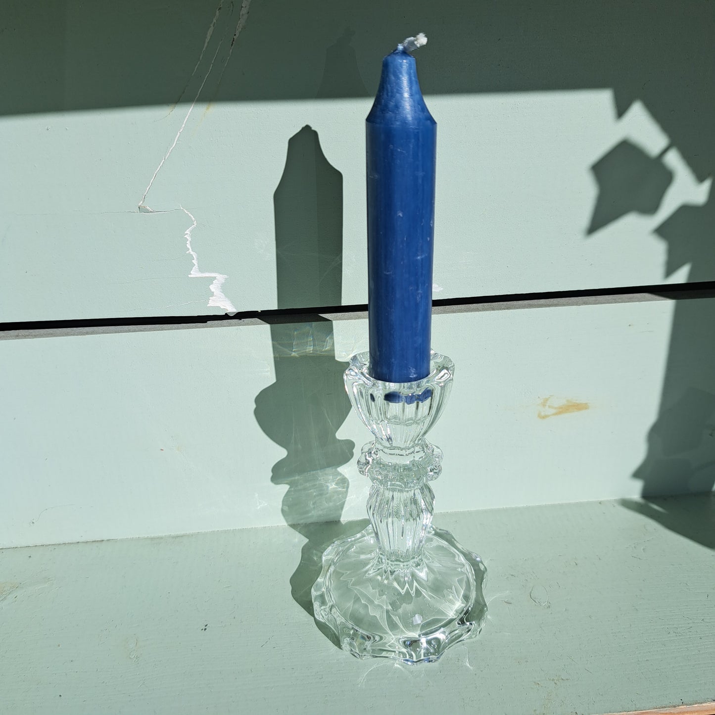 11cm glass candle stick
