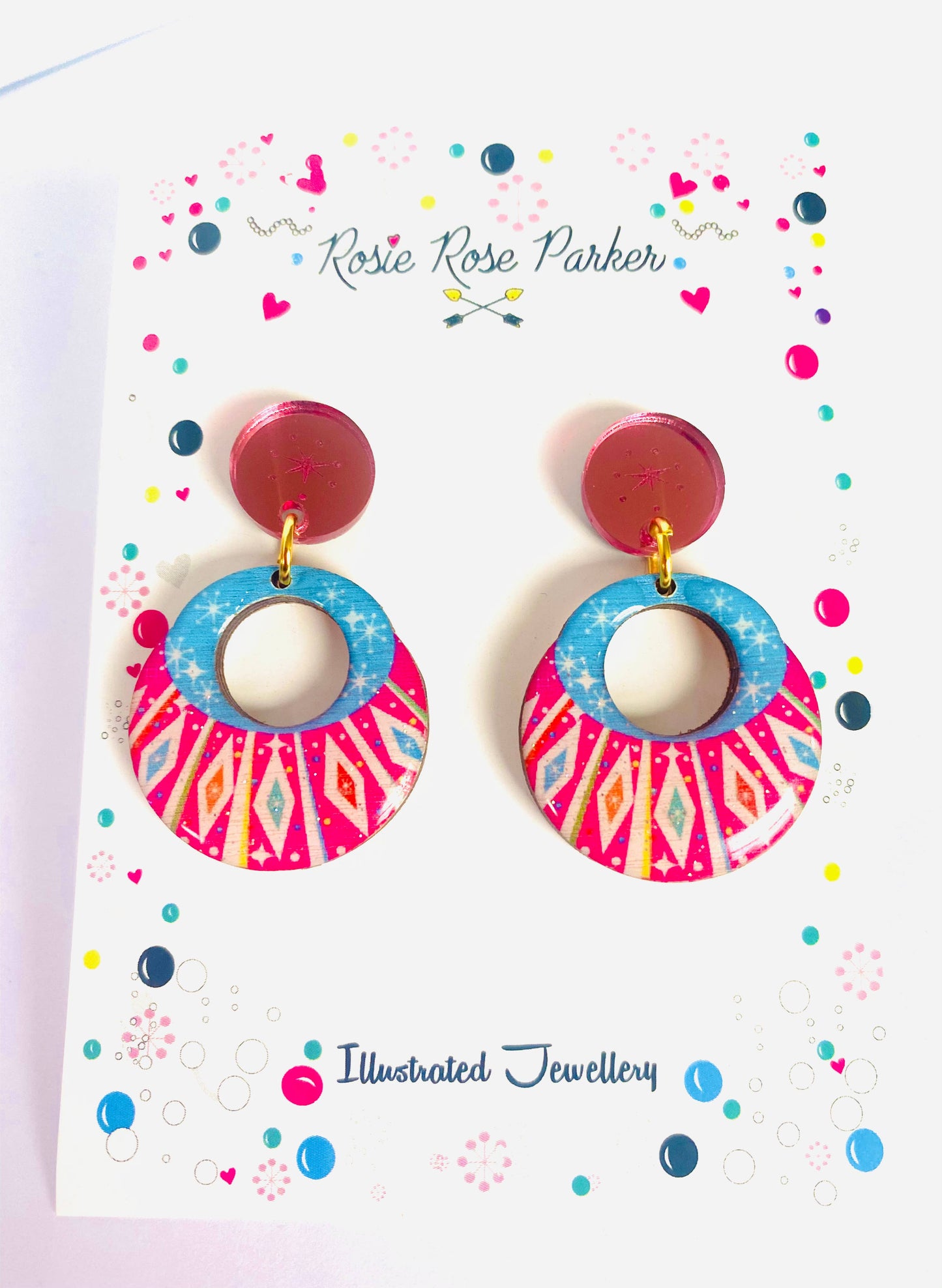 Summer statement earrings retro earrings funky uk jewellery