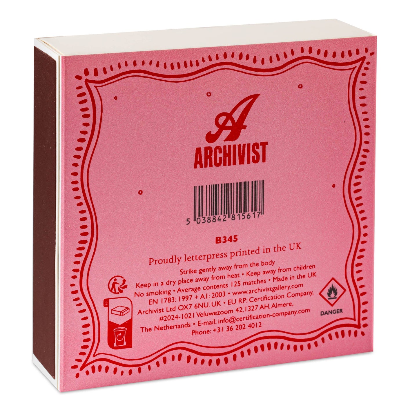 Merry & Bright square matchbox