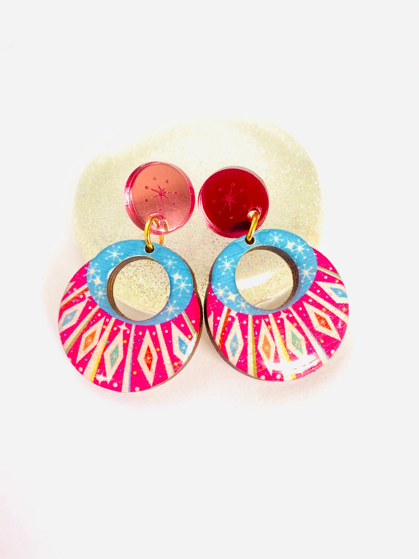 Summer statement earrings retro earrings funky uk jewellery