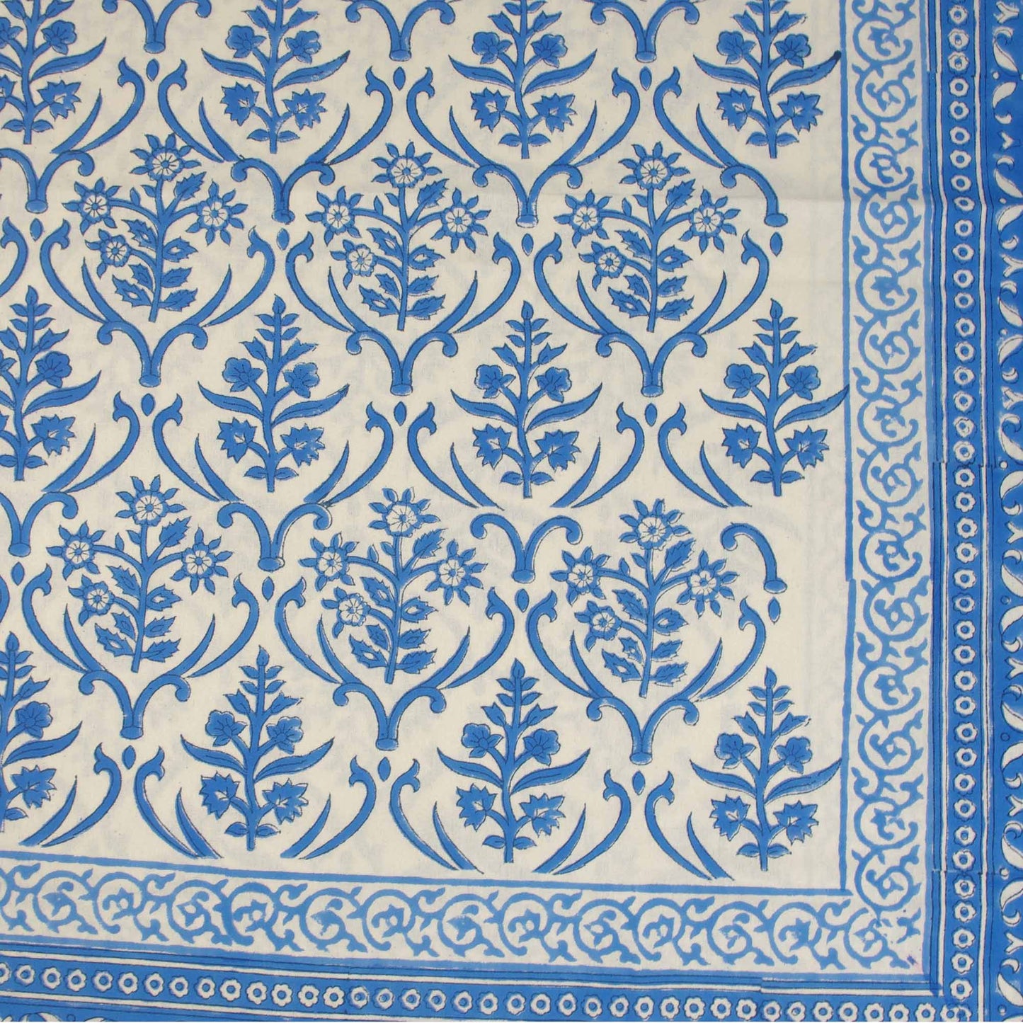 Blue pattern tablecloth