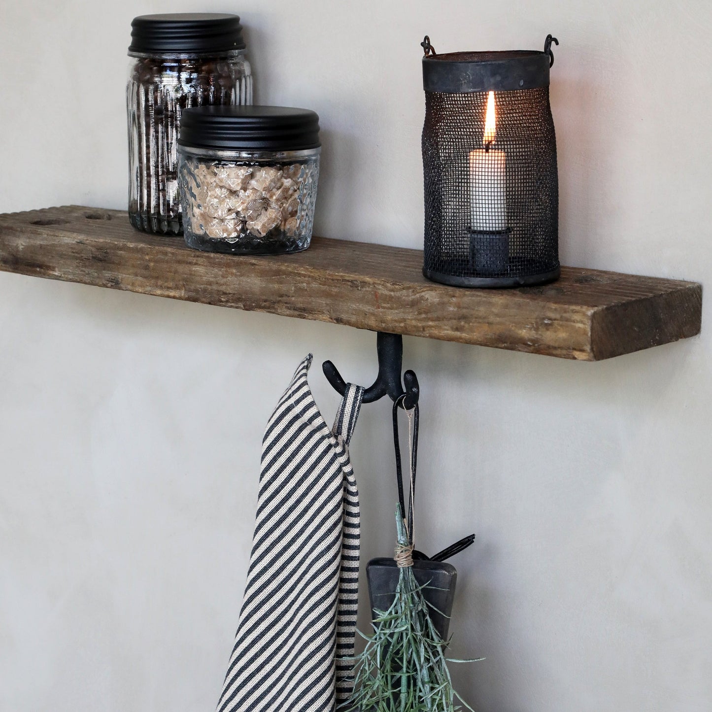 Black double shelf hook