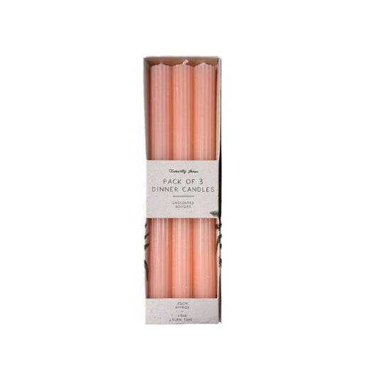 Pack of three dinner candles