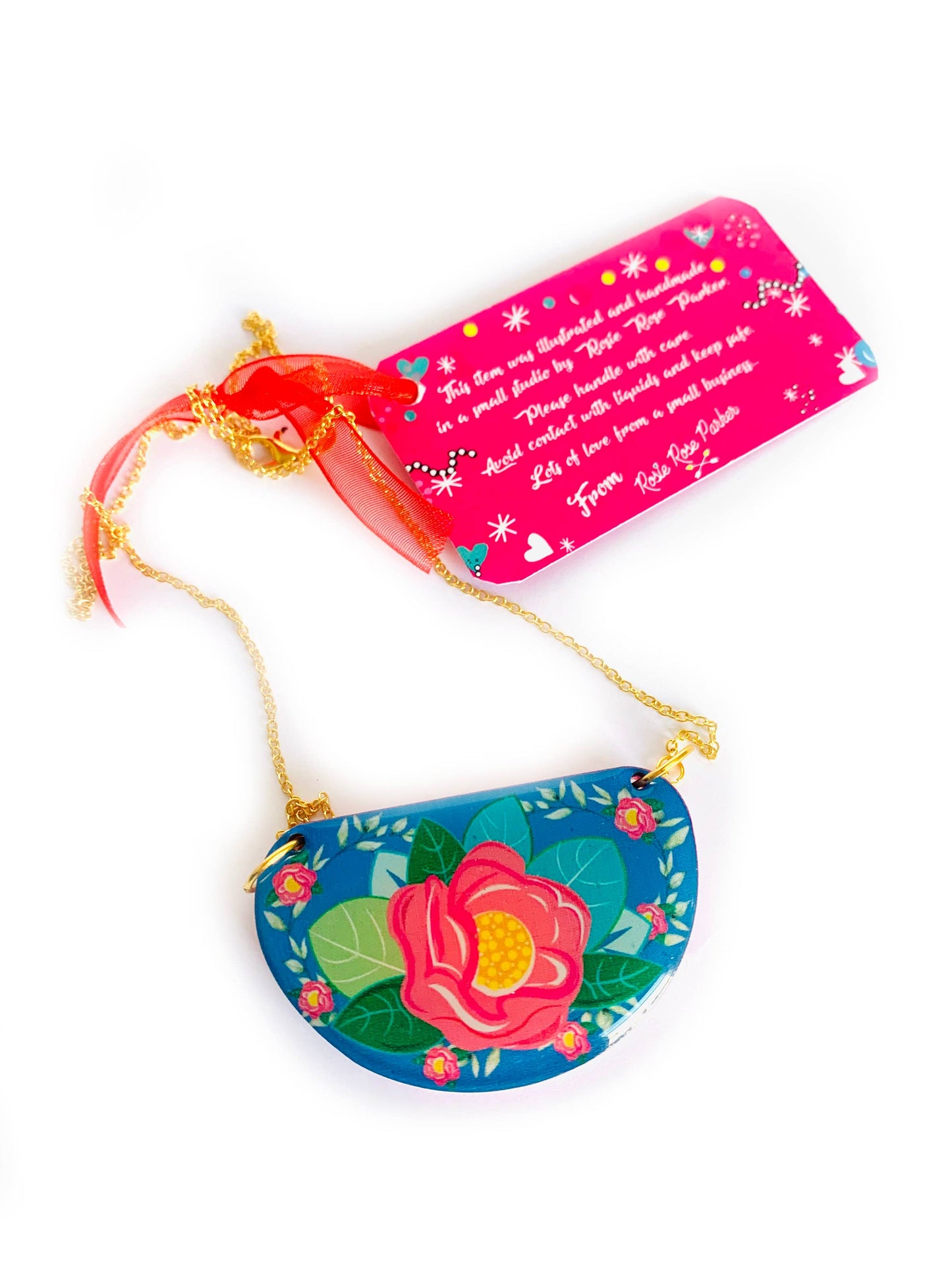 Floral bib necklace pendant necklace statement summer neckla