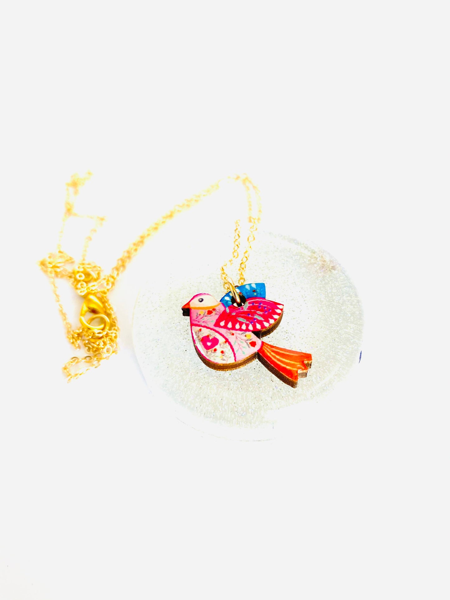 Dainty charm necklace for ladies bird jewellery uk