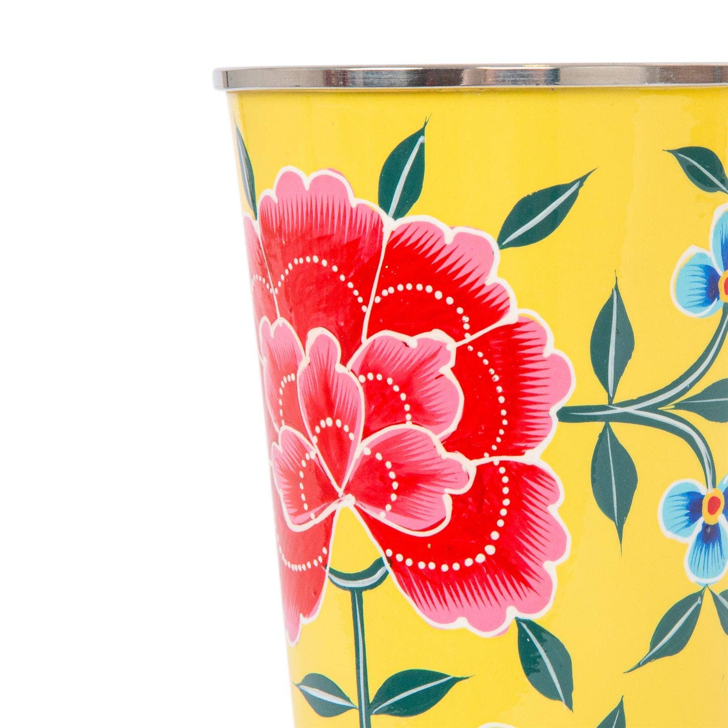 Peony hand-painted beaker