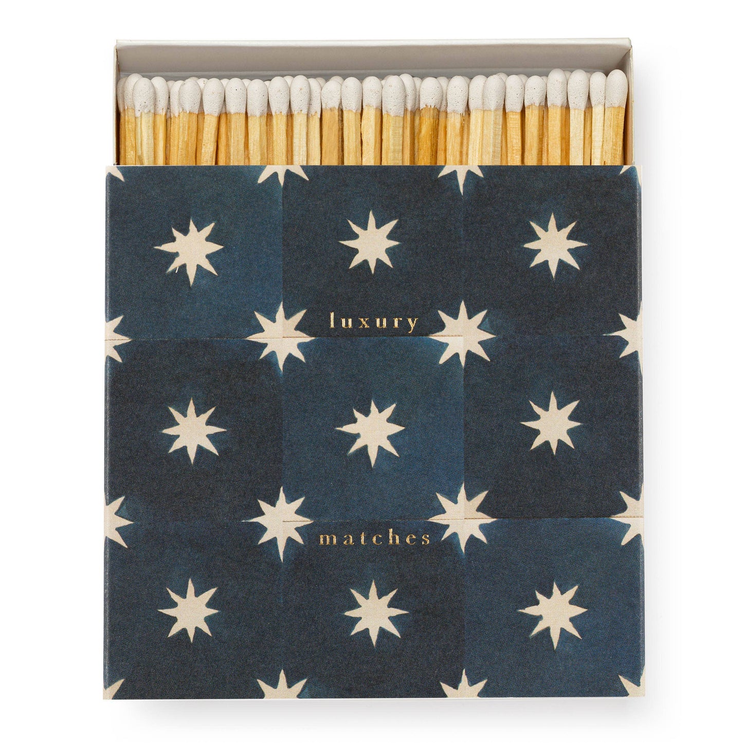 Navy Star Tile square matchbox
