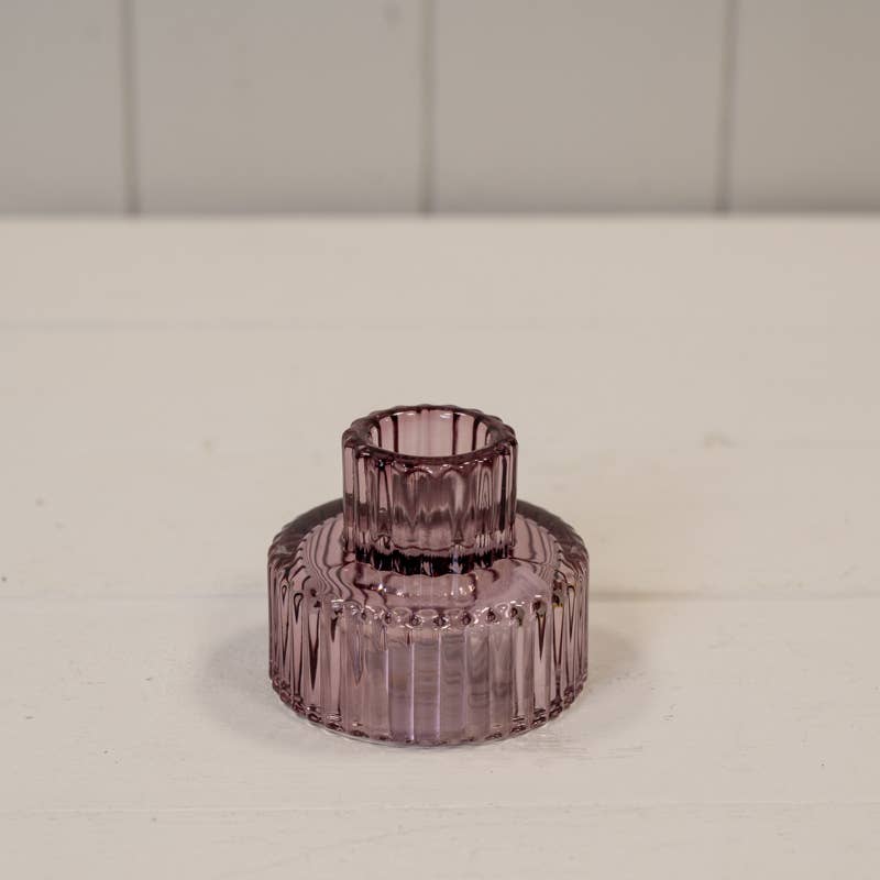 Amethyst two way candle holder