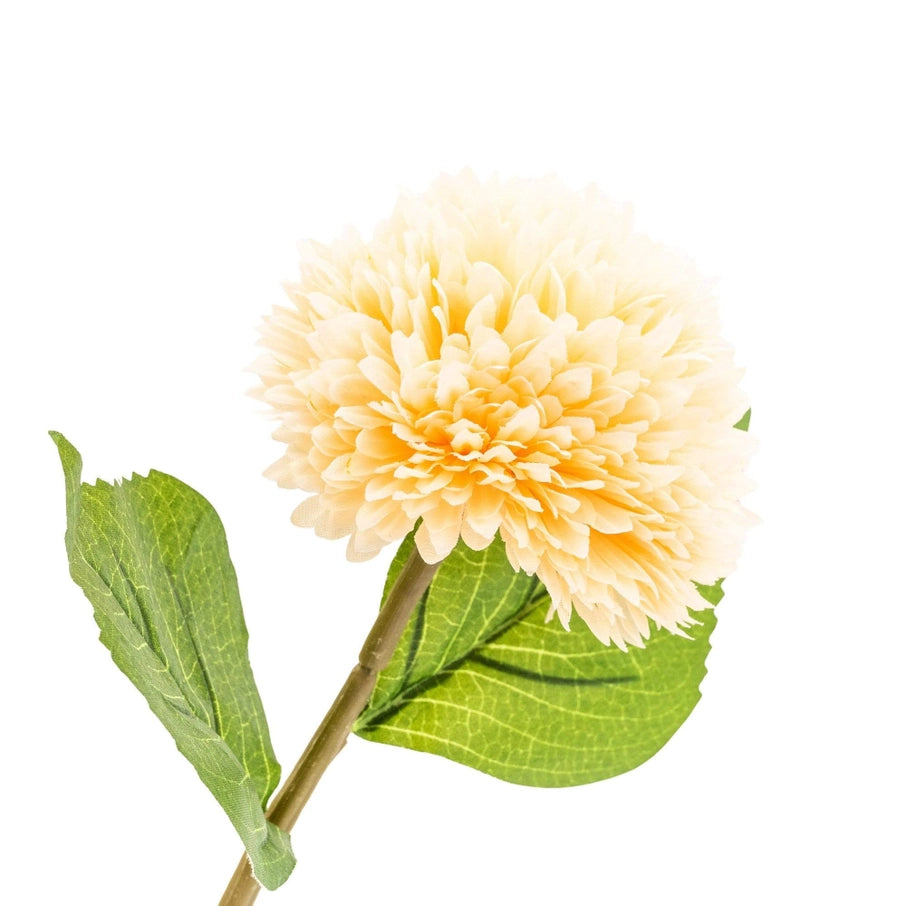 Faux pale apricot chrysanthemum