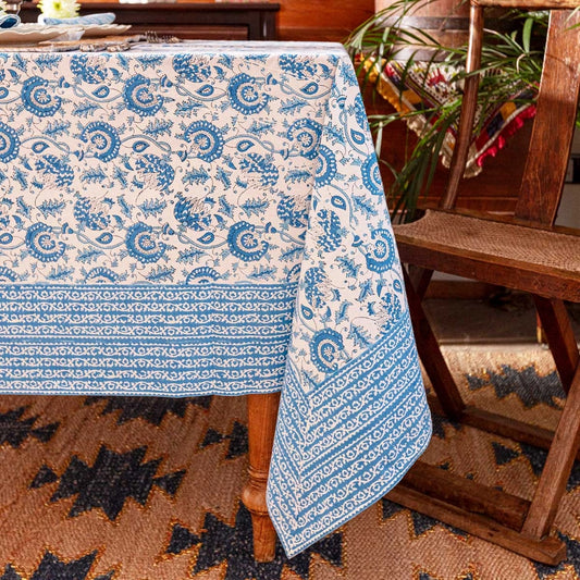 Suzani hand block print rectangular tablecloth