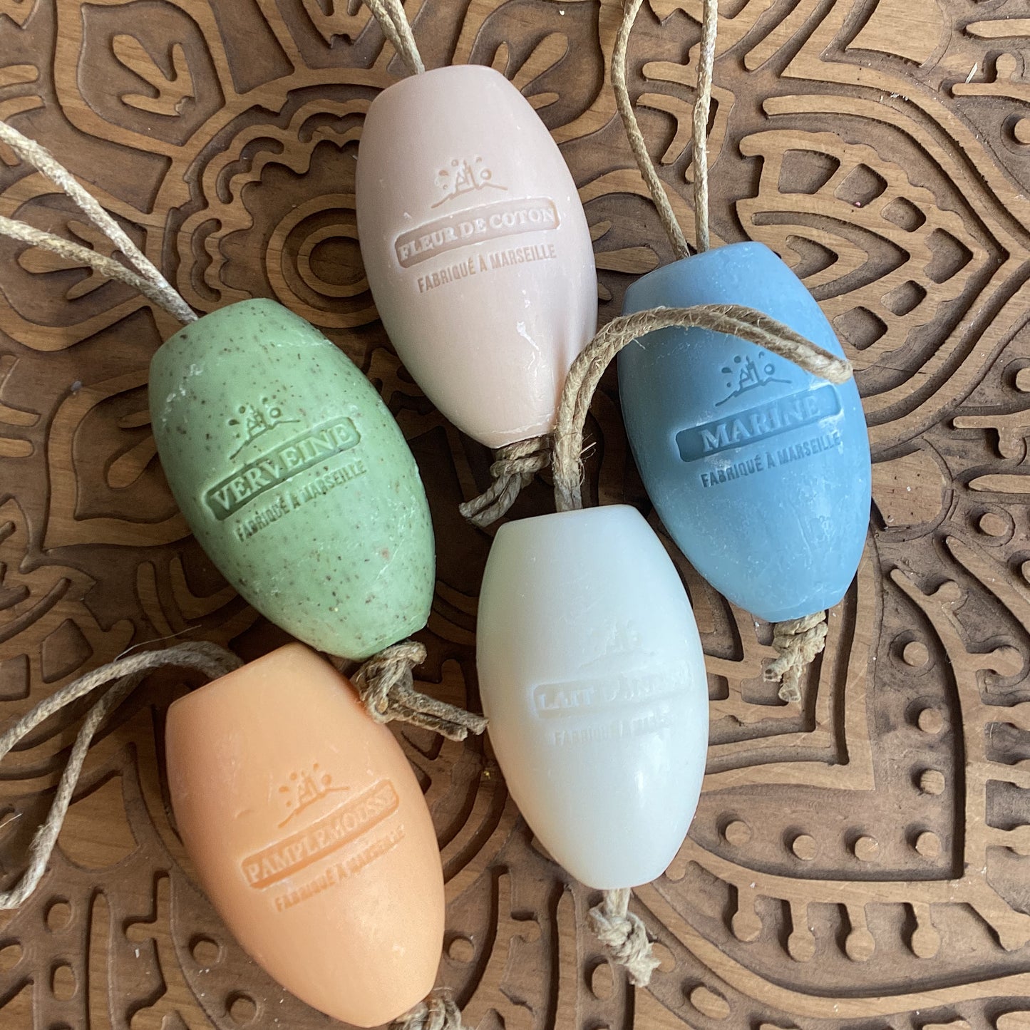 Savon de Marseille on a rope