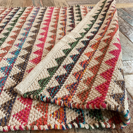 Bunting stripe cotton rug