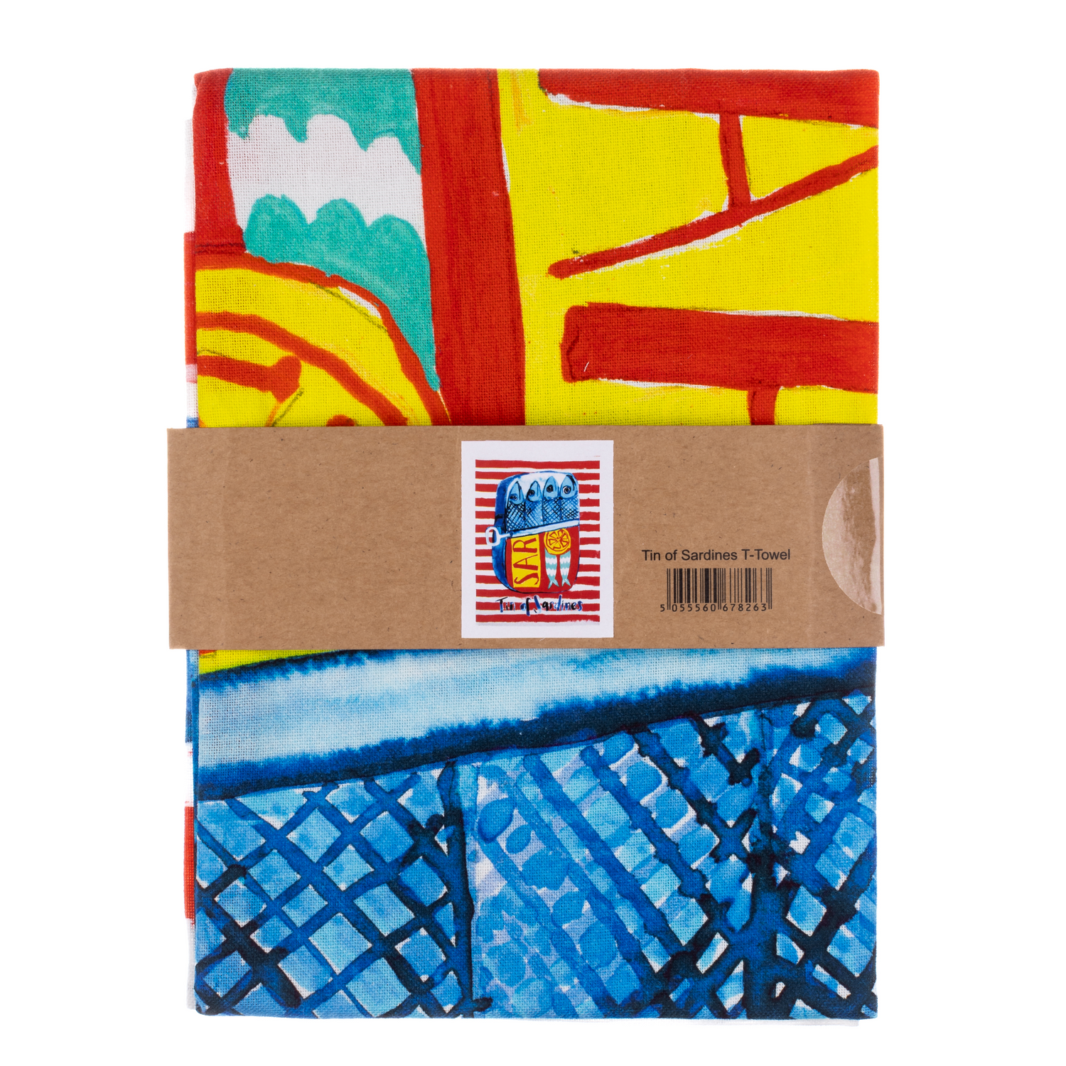 Tin of sardines tea towel