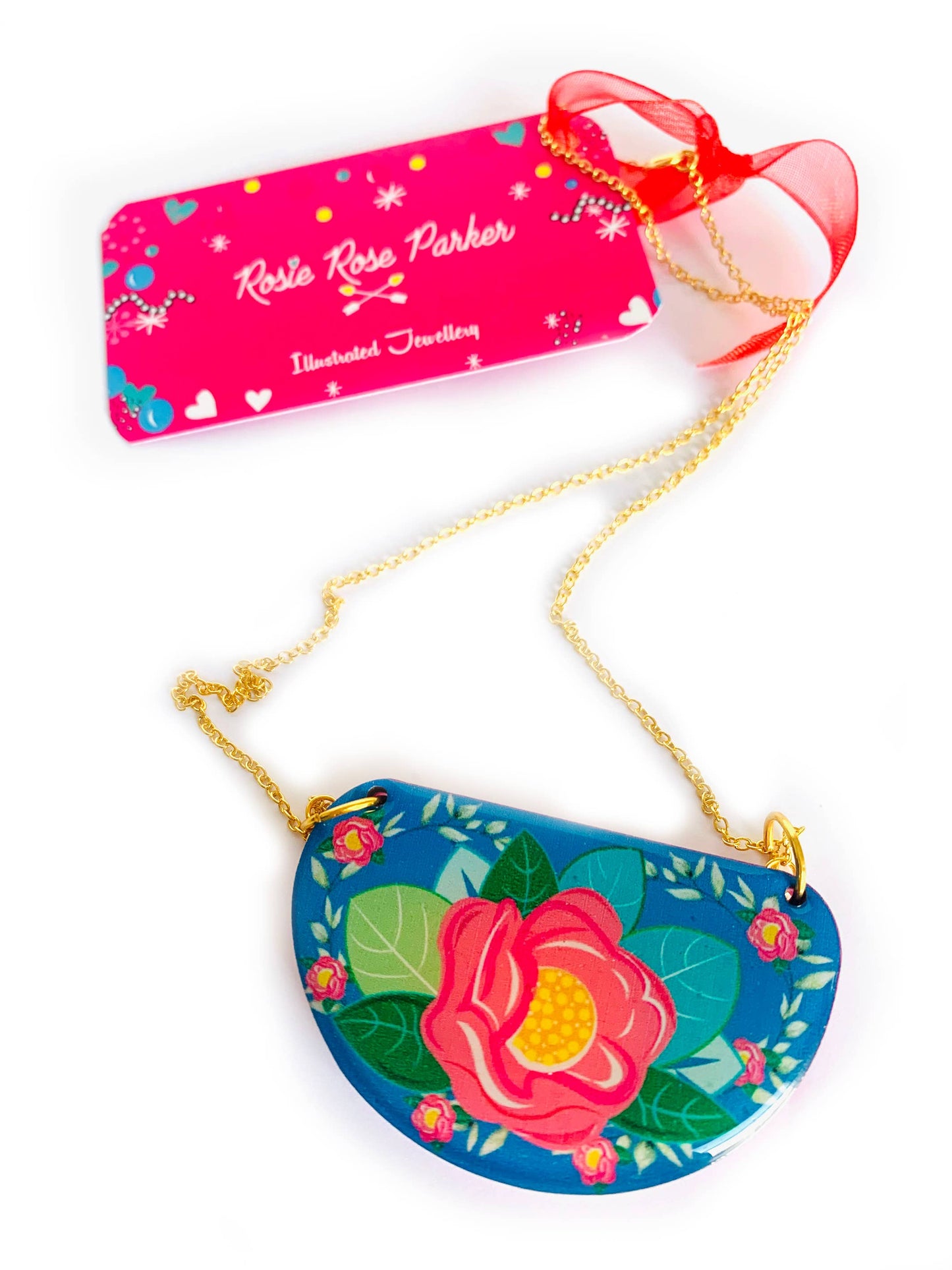 Floral bib necklace pendant necklace statement summer neckla