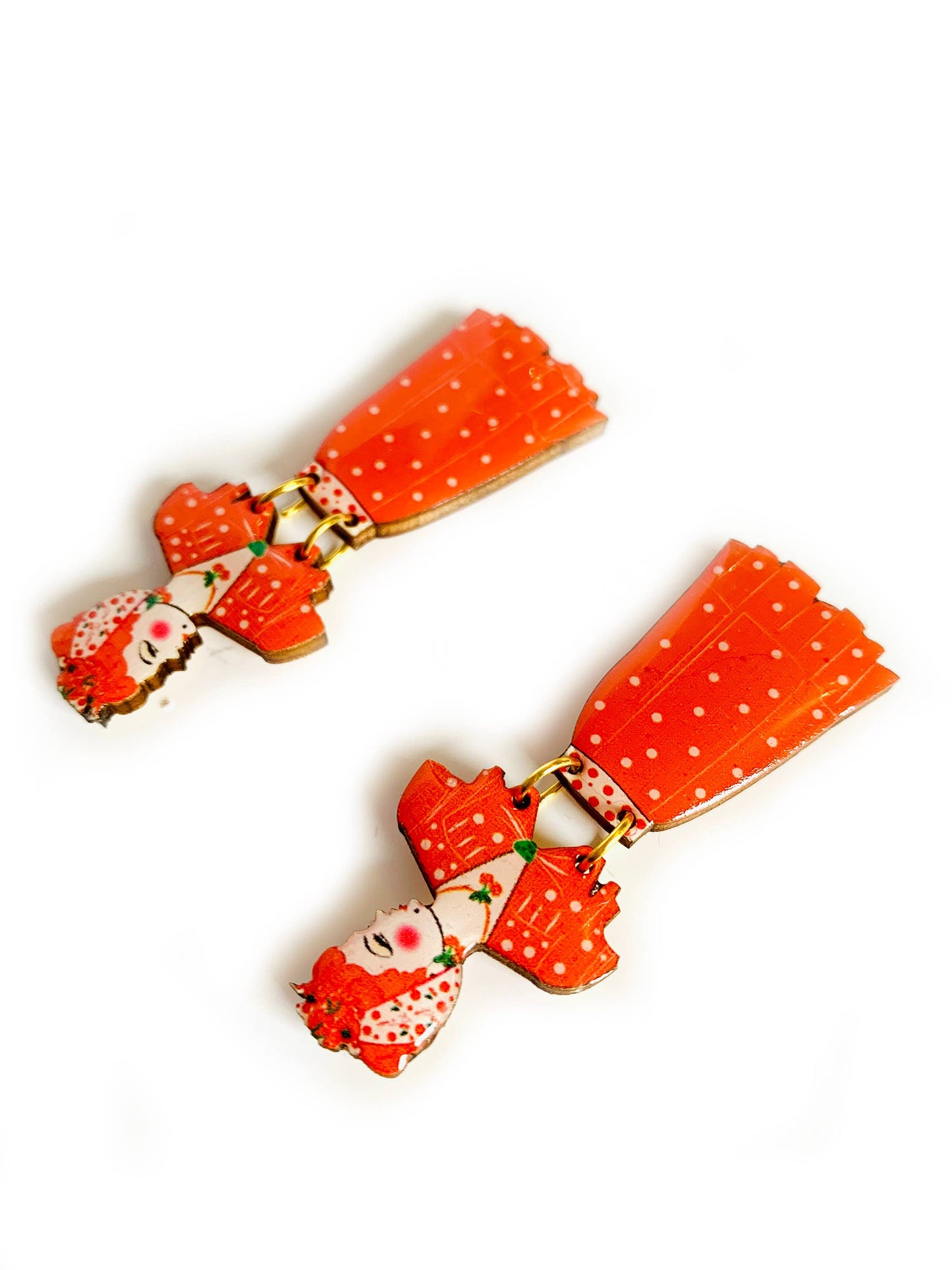 Retro earrings pin up jewellery mid century earrings uk