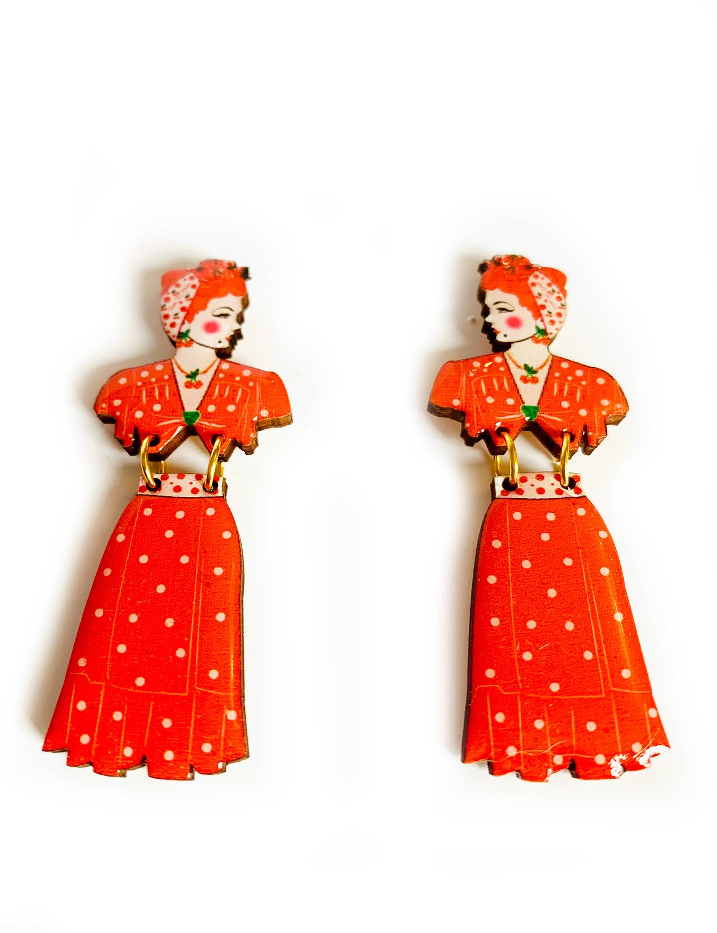 Retro earrings pin up jewellery mid century earrings uk