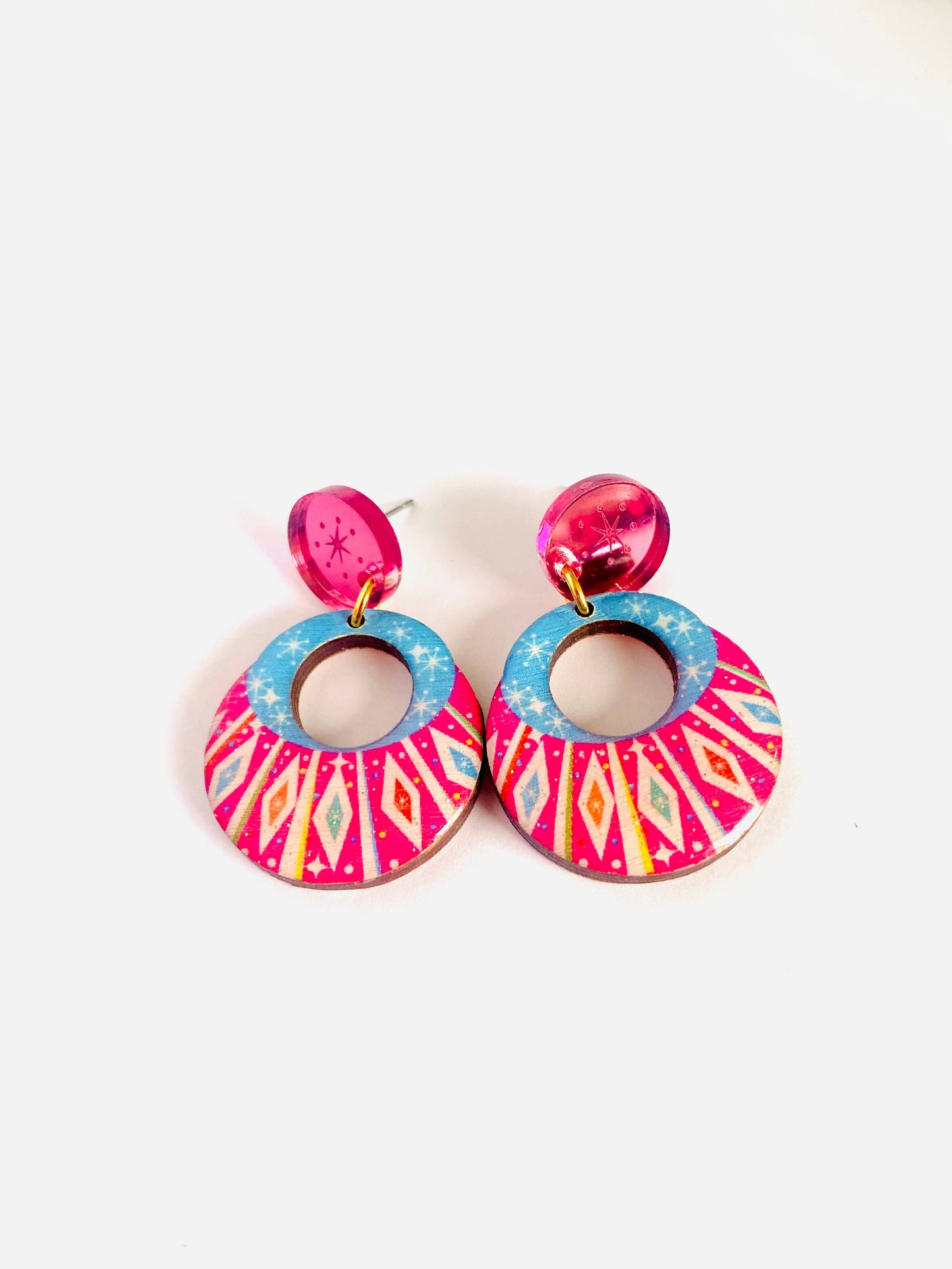 Summer statement earrings retro earrings funky uk jewellery