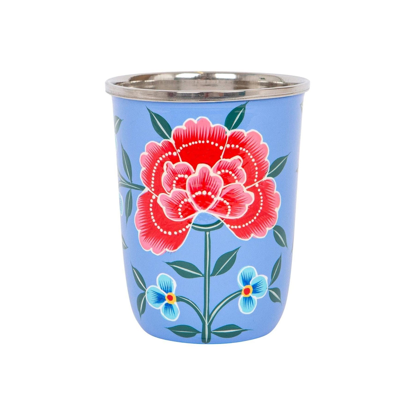 Peony hand-painted beaker