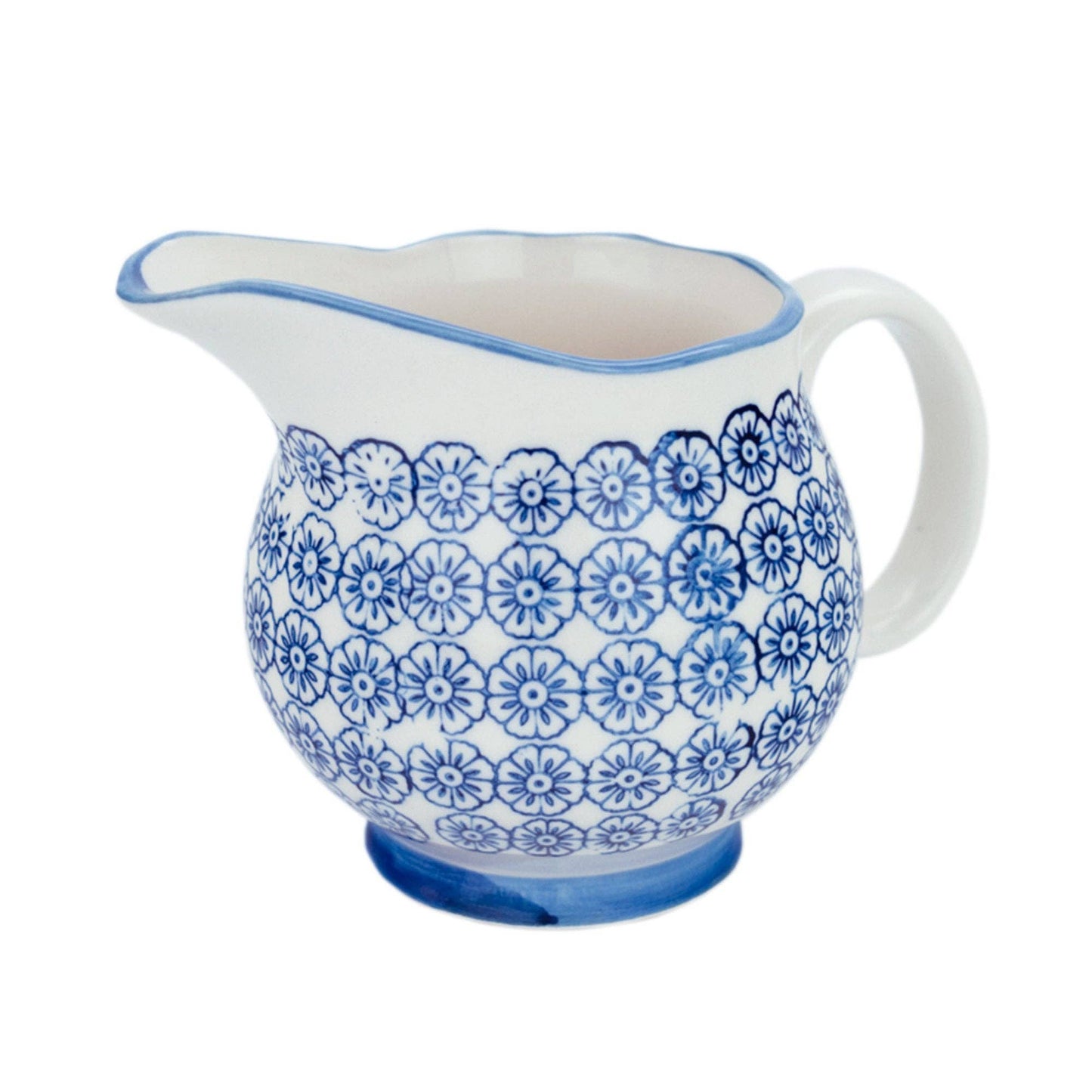 Blue flower patterned jug