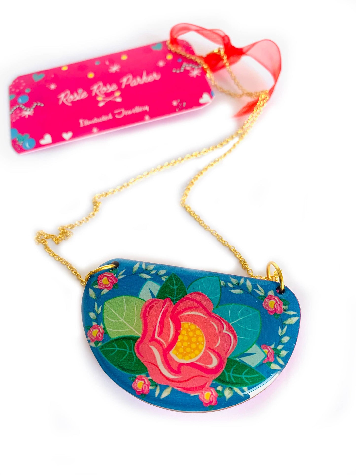 Floral bib necklace pendant necklace statement summer neckla