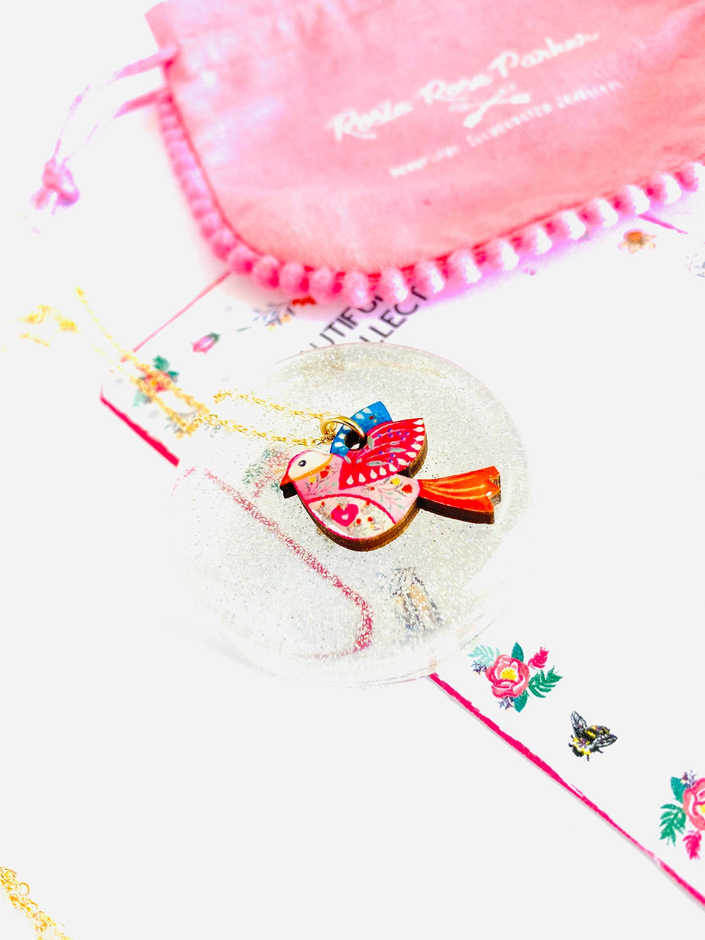 Dainty charm necklace for ladies bird jewellery uk
