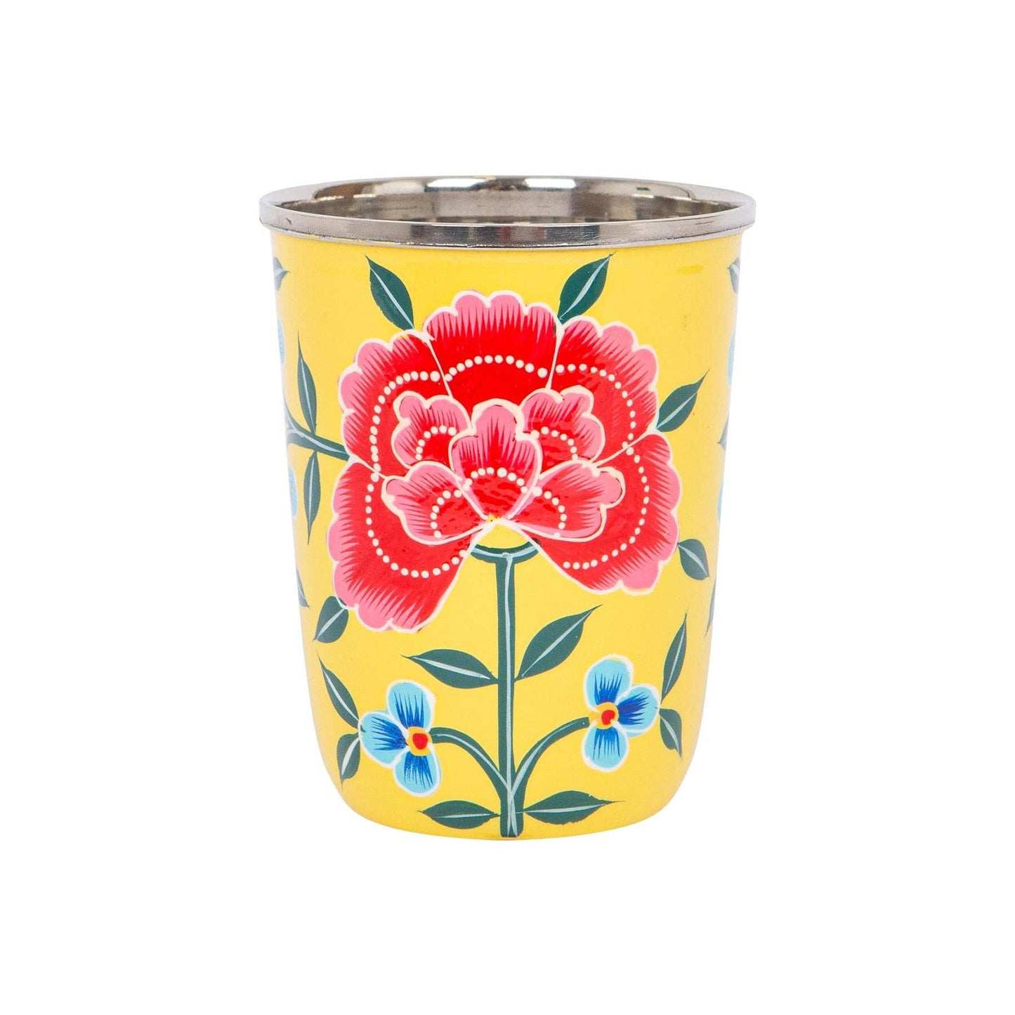 Peony hand-painted beaker