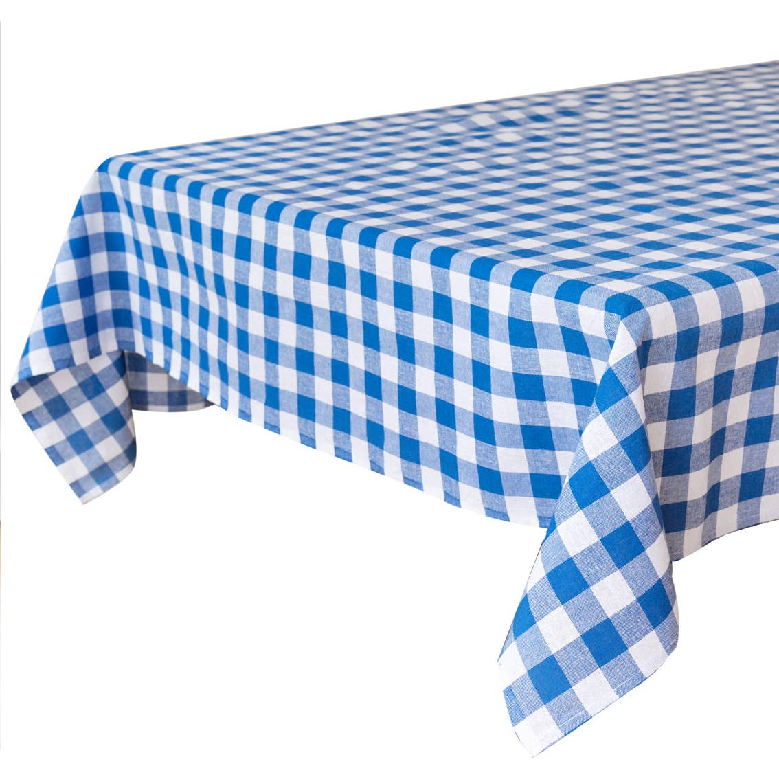 Blue & white gingham tablecloth