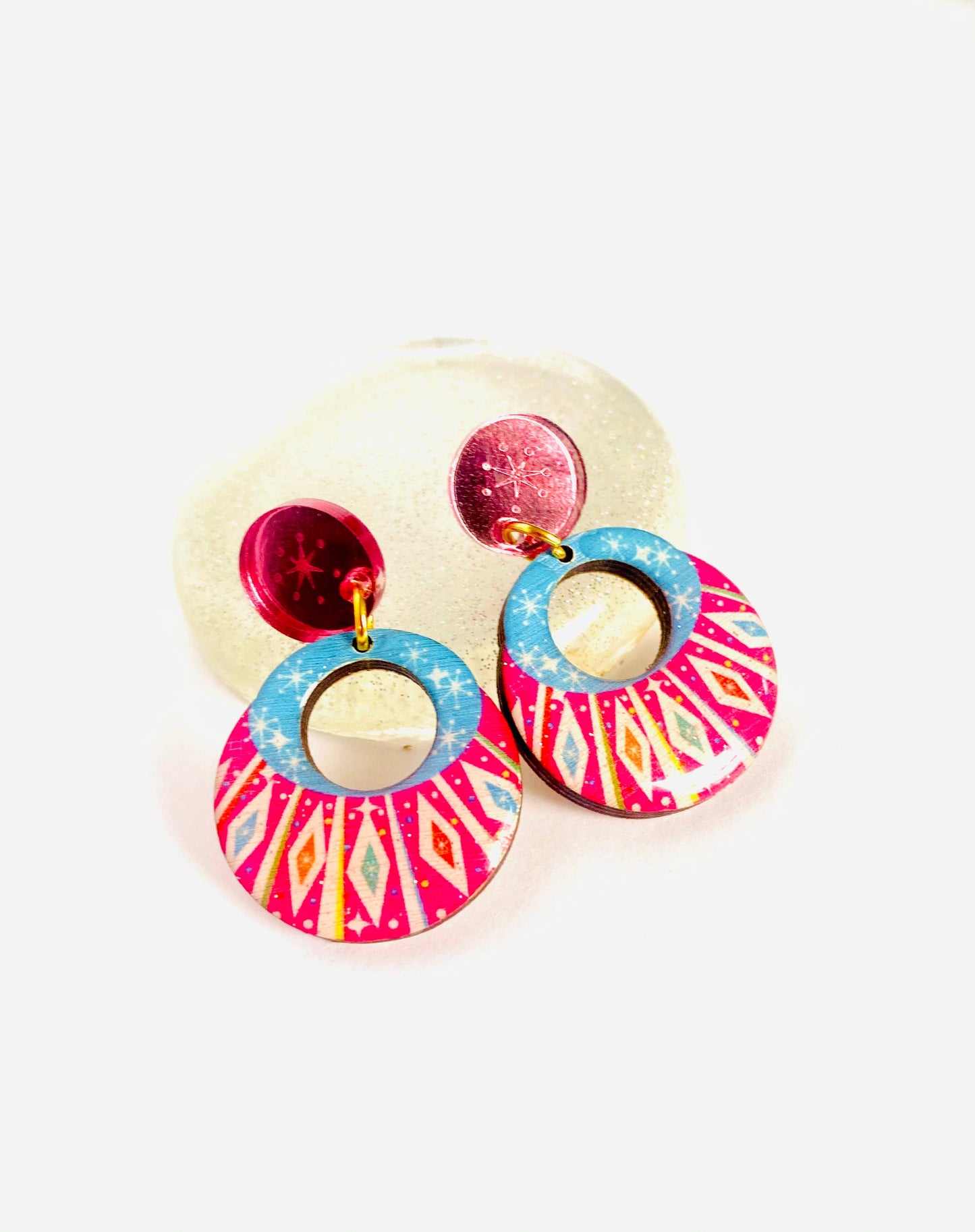 Summer statement earrings retro earrings funky uk jewellery