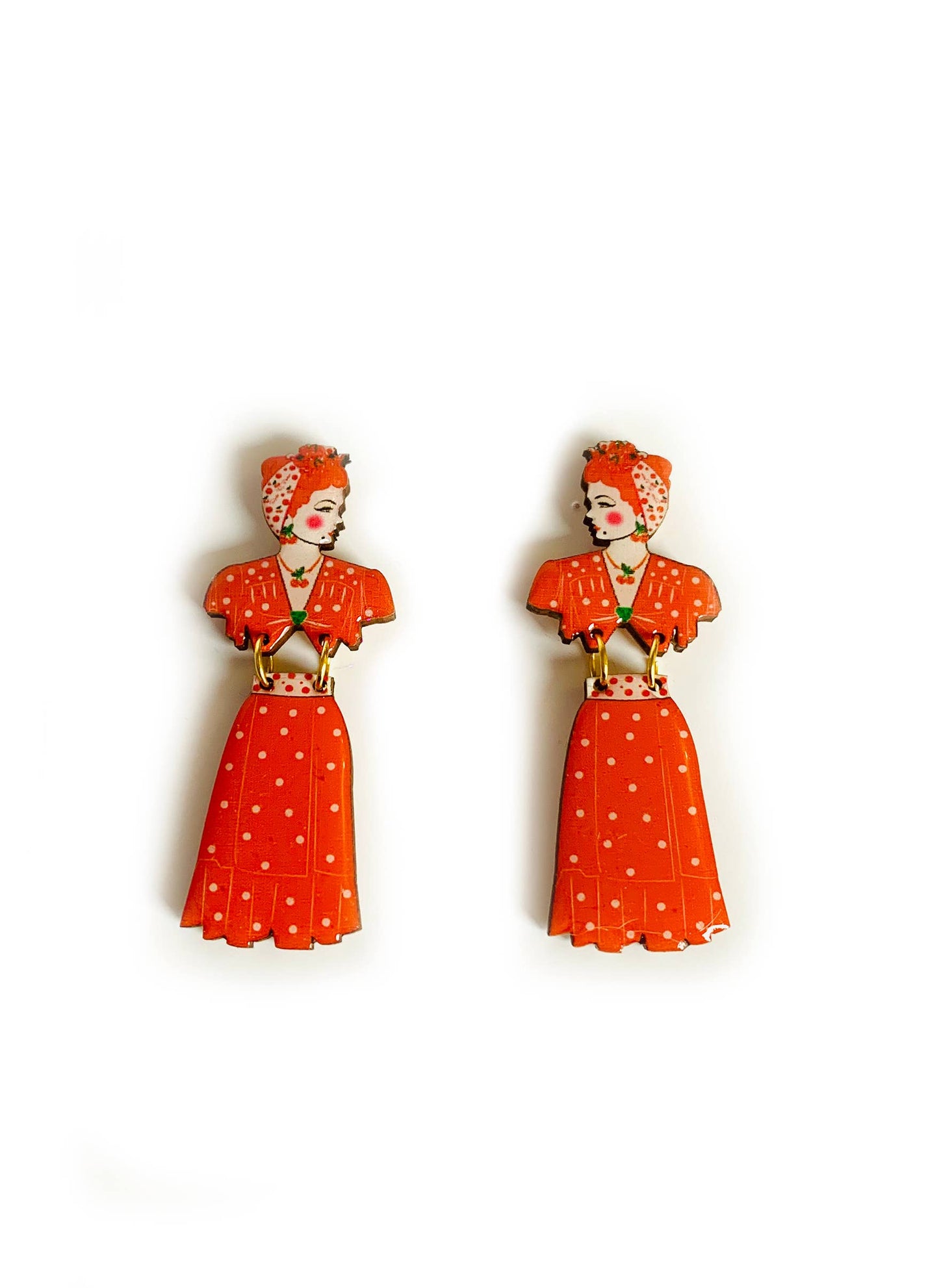 Retro earrings pin up jewellery mid century earrings uk