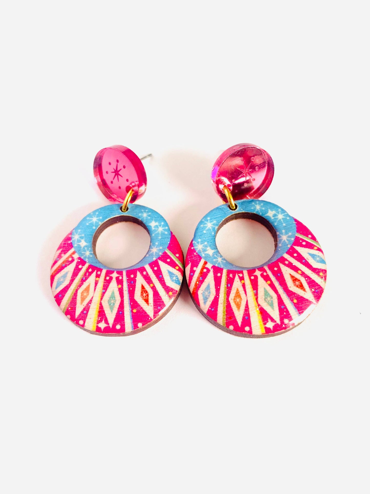 Summer statement earrings retro earrings funky uk jewellery