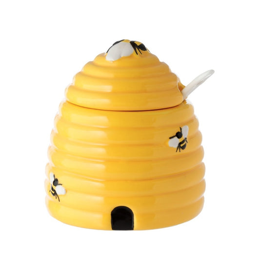 Beehive pot with spoon