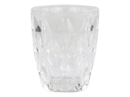 Diamond pattern drinking glass