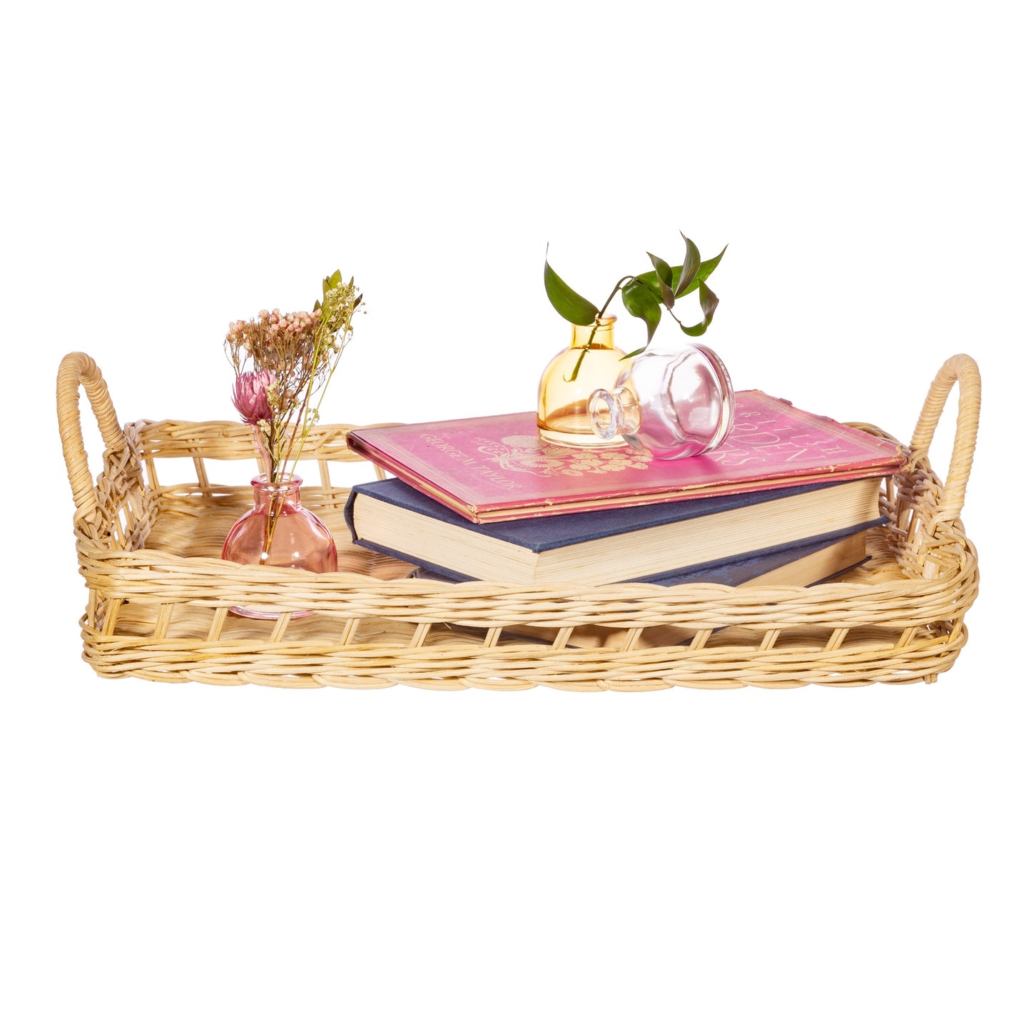 Decorative rattan tray