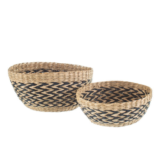 Black chevron pattern basket