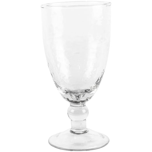 Hammered effect wine glass