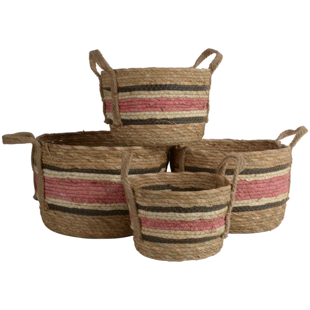 Rose stripe basket