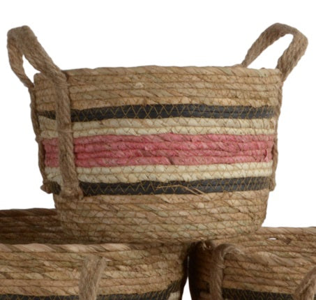 Rose stripe basket