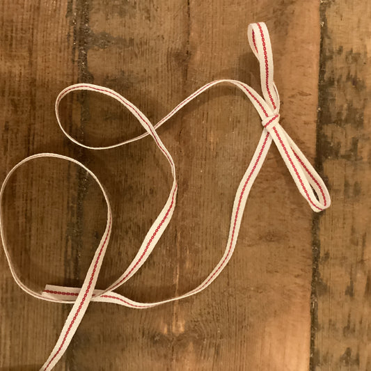 5mm single red stripe ribbon