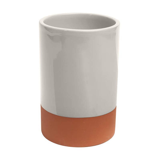 Glazed terracotta wine cooler in stone