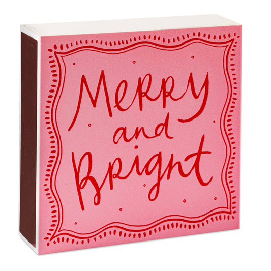 Merry & Bright square matchbox
