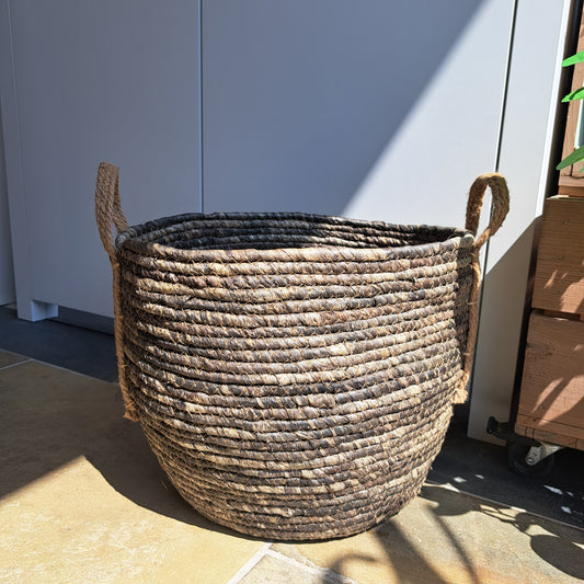 Black-brown tone seagrass basket