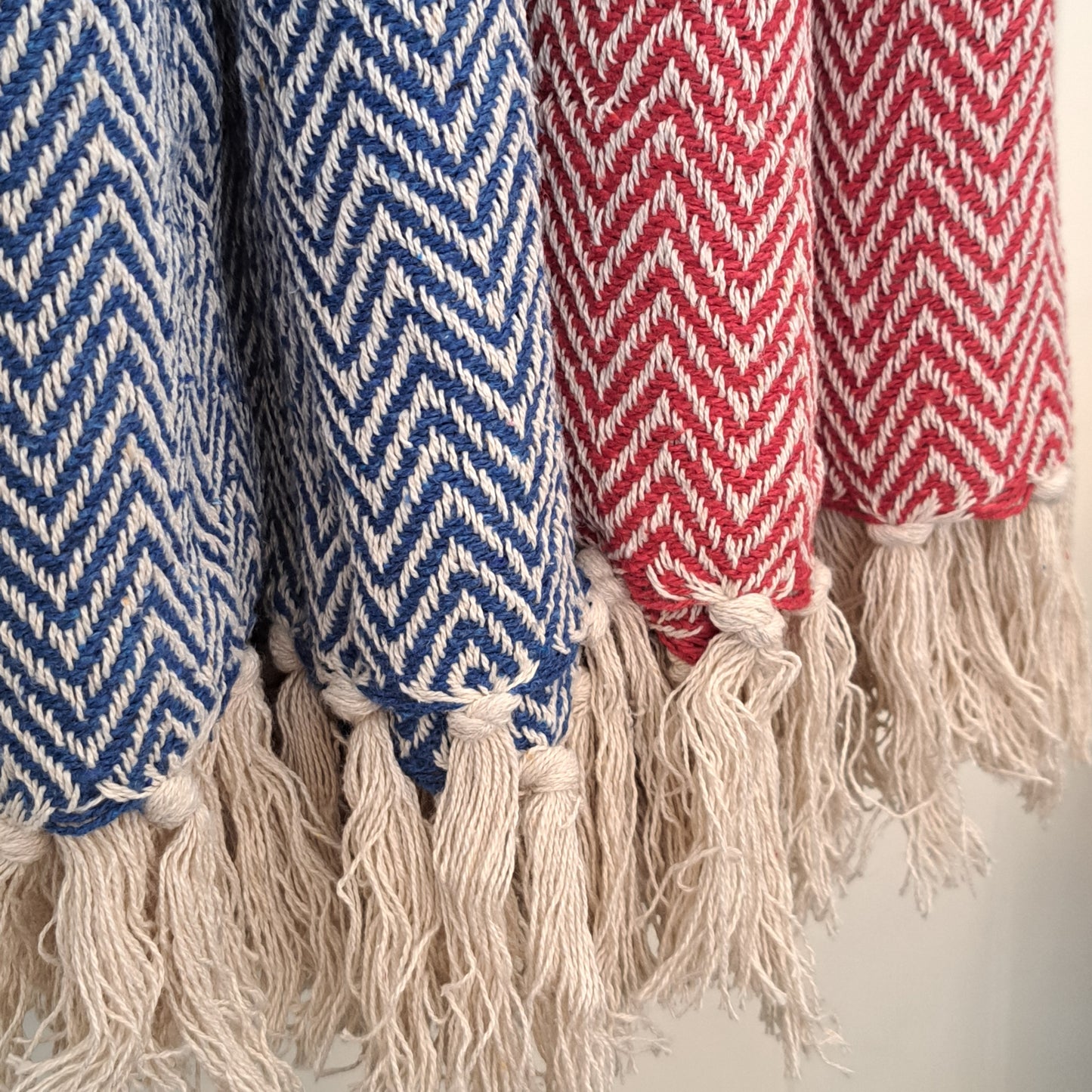 Chevron recycled cotton handloom throw