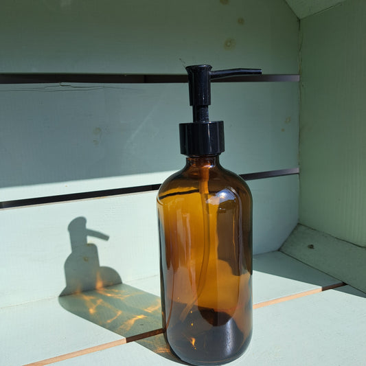 Glass pump dispenser