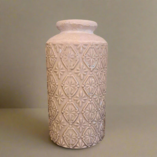 Stone embossed vase