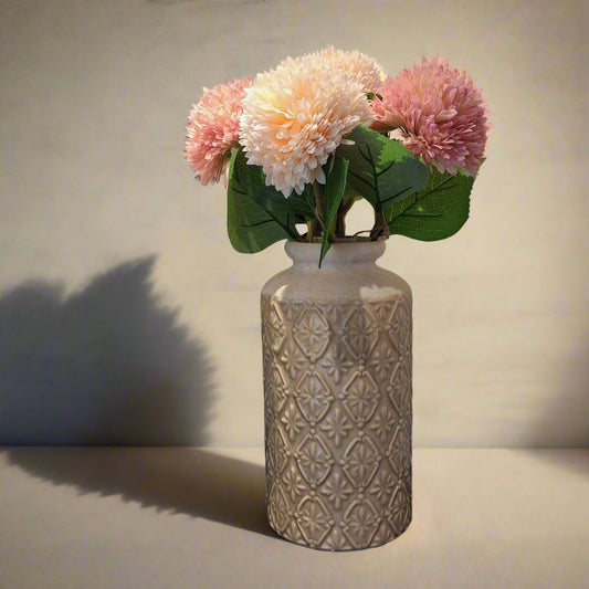 Stone embossed vase