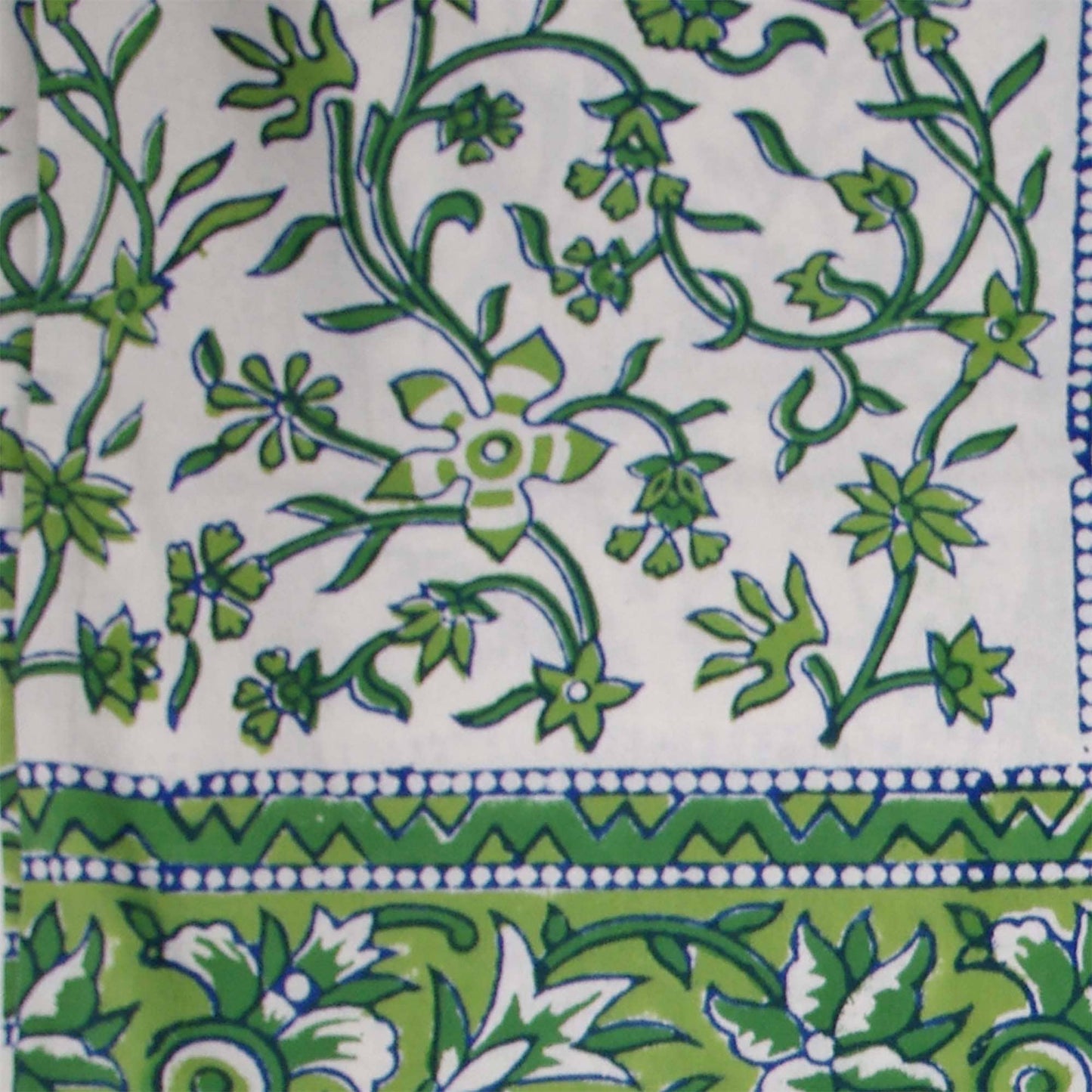 Green floral tablecloth